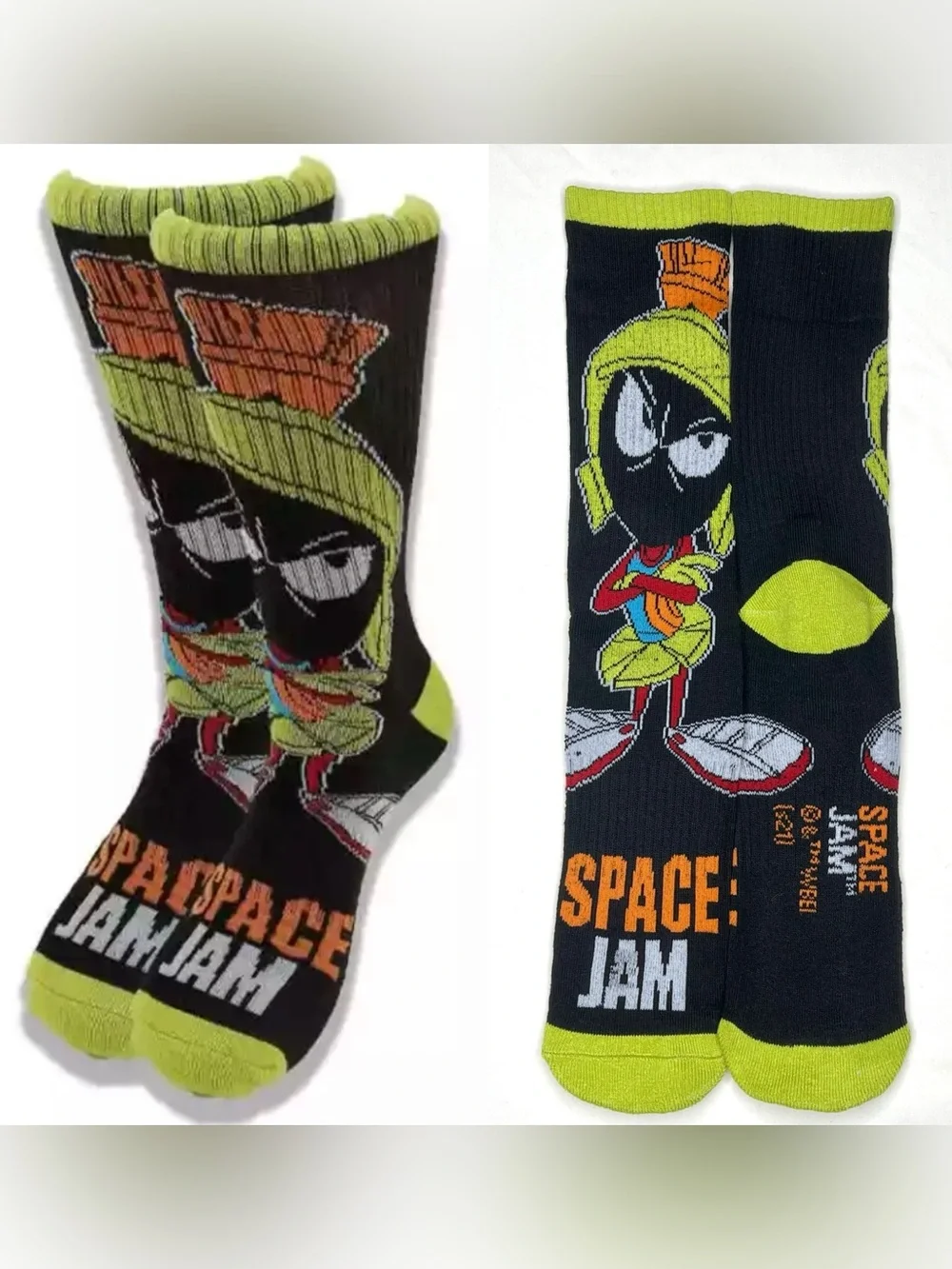 Looney Tunes Marvin the Martian Novelty Crew Socks